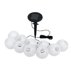 LED Solar-Lichterkette 10-flammig in Weiß/Silber