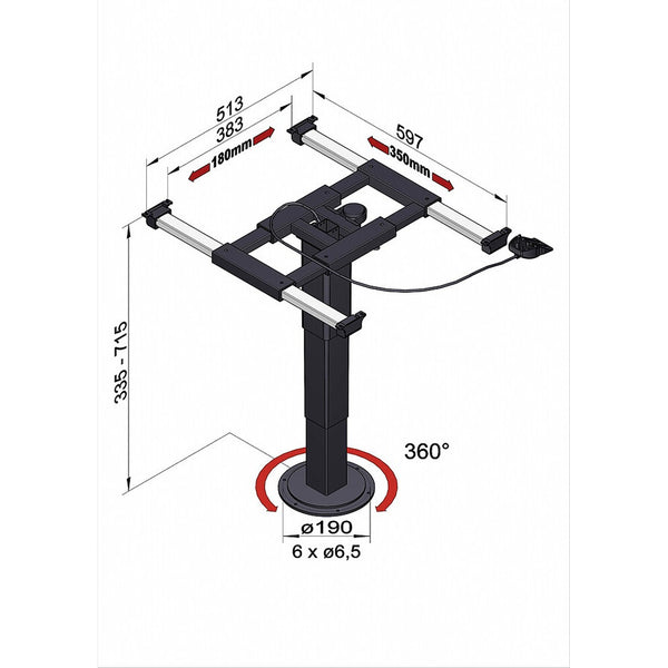 Liftgestell Ilse Technik - 360° Drehbar & Verstellbar - 2