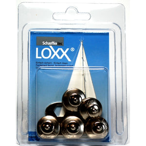 Loxx Druckknopf Oberteil 5 Stück Messing vernickelt