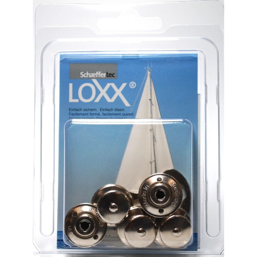 Loxx Druckknopf Oberteil Messing vernickelt 5 Stück