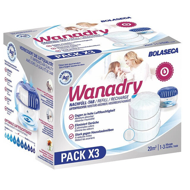 Luftentfeuchter Tabs 3 x 450g mit Silberionen