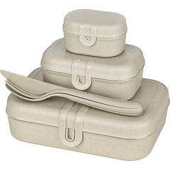 Lunchbox PASCAL READY 4er-Set nature leaf green
