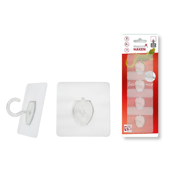 Magischer Haken FAWO 360° – 4er Set transparent