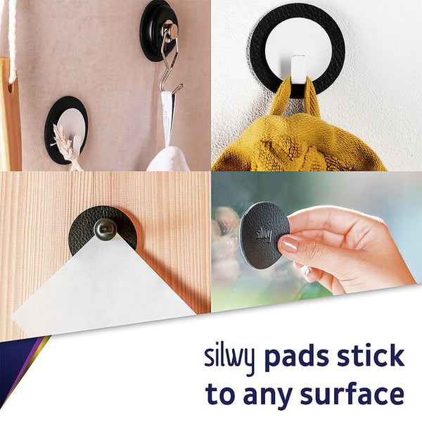 Magnet-Haken silwy CLEVER WHITE inkl. Nano-Gel-Pad - 4