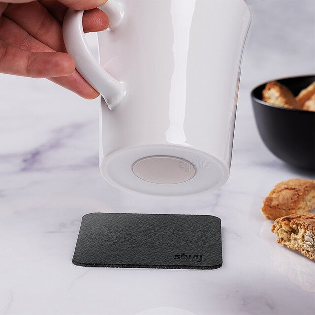 Magnet-Henkeltasse 2er-Set Porzellan weiß