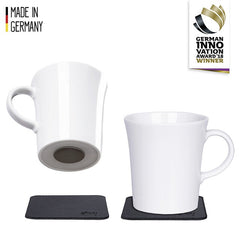 Magnet-Henkeltasse 2er-Set Porzellan weiß