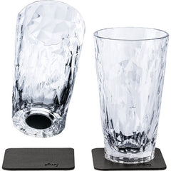 Magnet-Kunststoffgläser 2er-Set 300ml transparent