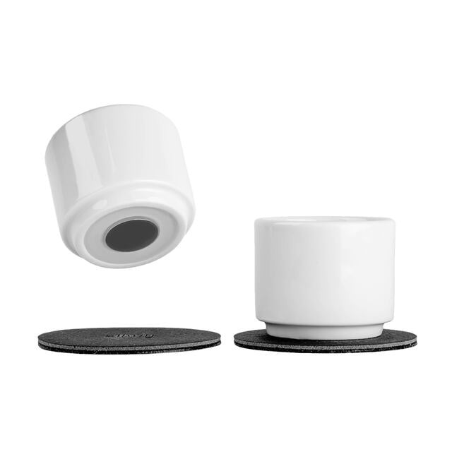 Magnet-Porzellan-Eierbecher 2er Set – weiß