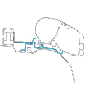 Markisenadapter Dometic PR für Ducato H2 Roofrack