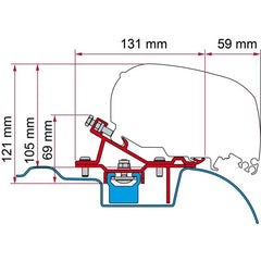 Markisenadapter Fiamma F65 für VW Crafter ab 2017