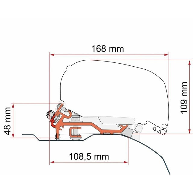 Markisenadapter FIAMMA für Ducato, Jumper, Boxer