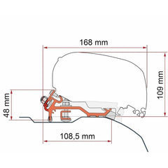 Markisenadapter FIAMMA für Ducato, Jumper, Boxer