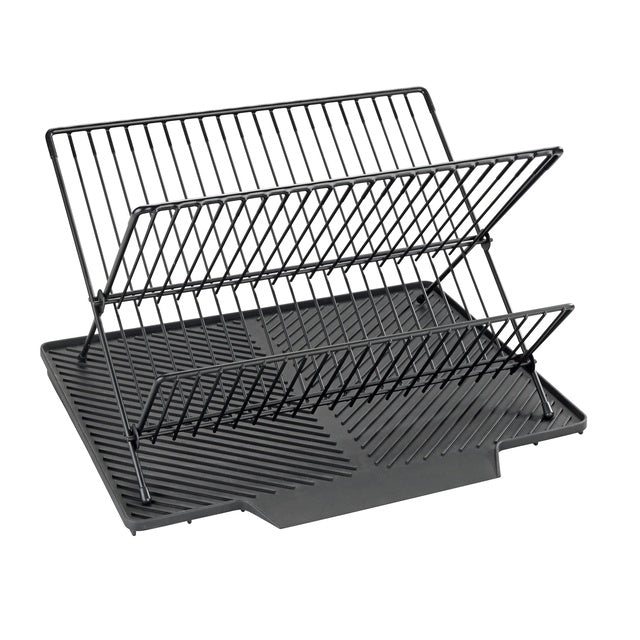 Maximex Nelia Abtropfmatte mit Gestell, Schwarz