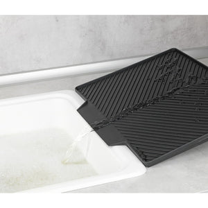 Maximex Nelia Abtropfmatte mit Gestell, Schwarz - 4
