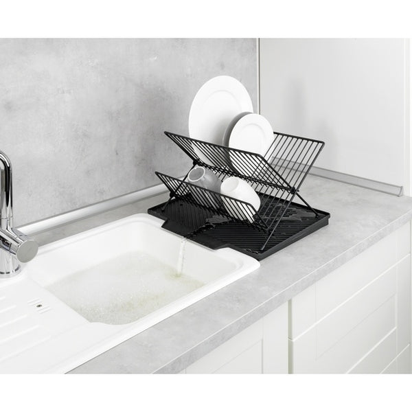 Maximex Nelia Abtropfmatte mit Gestell, Schwarz - 5