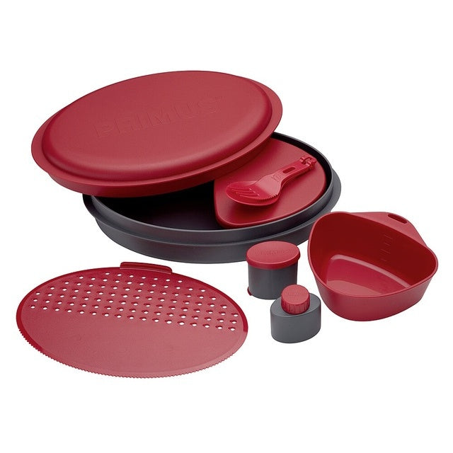 Meal Set PRIMUS 8-teilig in rot für Outdoor