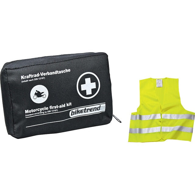 Mini Verbandstasche + Warnweste Schwarz