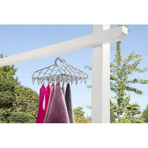 Mini Wäschespinne Silber – 24 Klammern, kompakt - 3