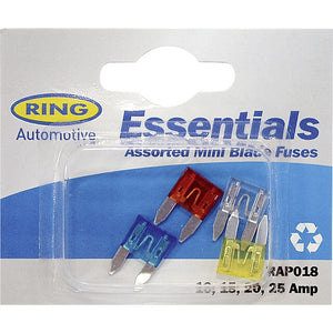 Miniflachstecksicherungsset 12 V KFZ - 4 Stück