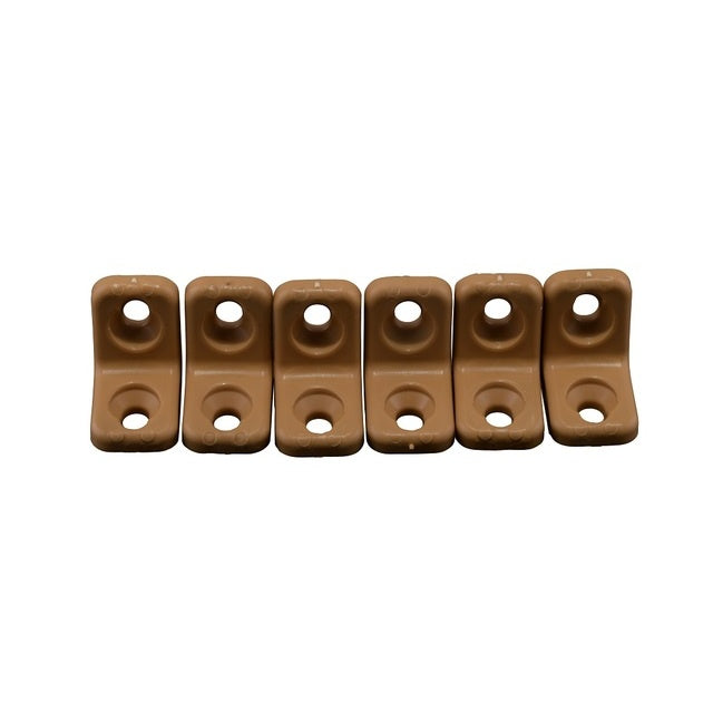 Möbelverbinder Winkel Kunststoff hellbraun – 6 St.