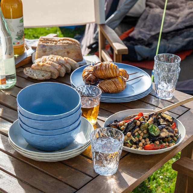 Müslischale Club Bowl 4er-Set – nature flower blue