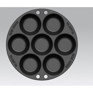 Muffinform Gusseisen für 7 Muffins, Ø 22 cm