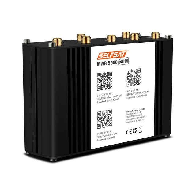 MWR 5560 eSIM 5G Router + SHARK Antenne schwarz