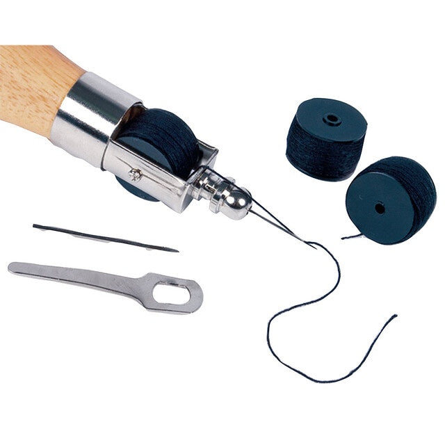 Nähahle WENKO mit Garn für Lederarbeiten