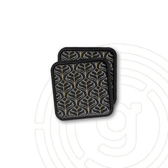 Nano-Gel Untersetzer 2er Set Elegance – schwarz