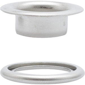 Ösen mit Scheiben Prym 14mm silber - 10 Stück