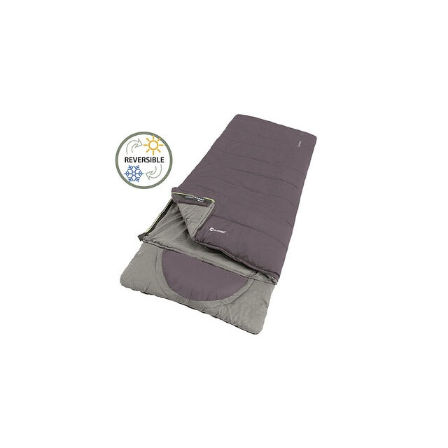 Outwell Contour Deckenschlafsack (links) – dunkelviolett