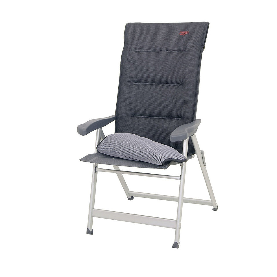 Polsterauflage Deluxe Crespo schwarz/grau - Pflegeleicht