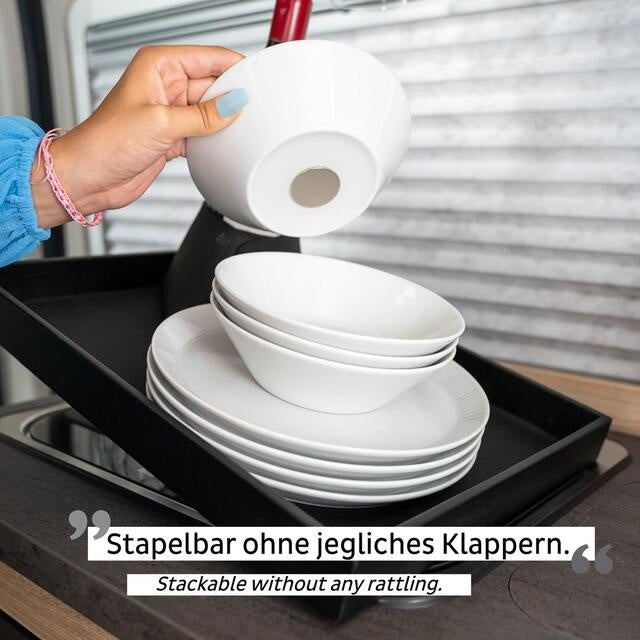 Porzellan-Magnet-Bowls silwy 2er-Set, weiß