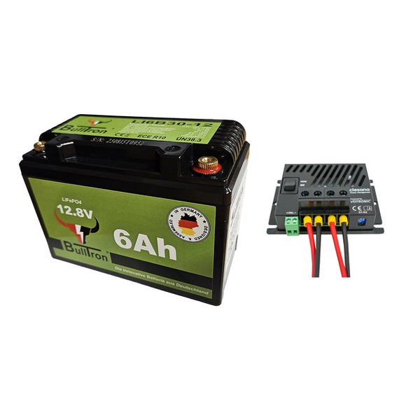 Power-Management Set + LiFePO4 Batterie 12,8V 6Ah