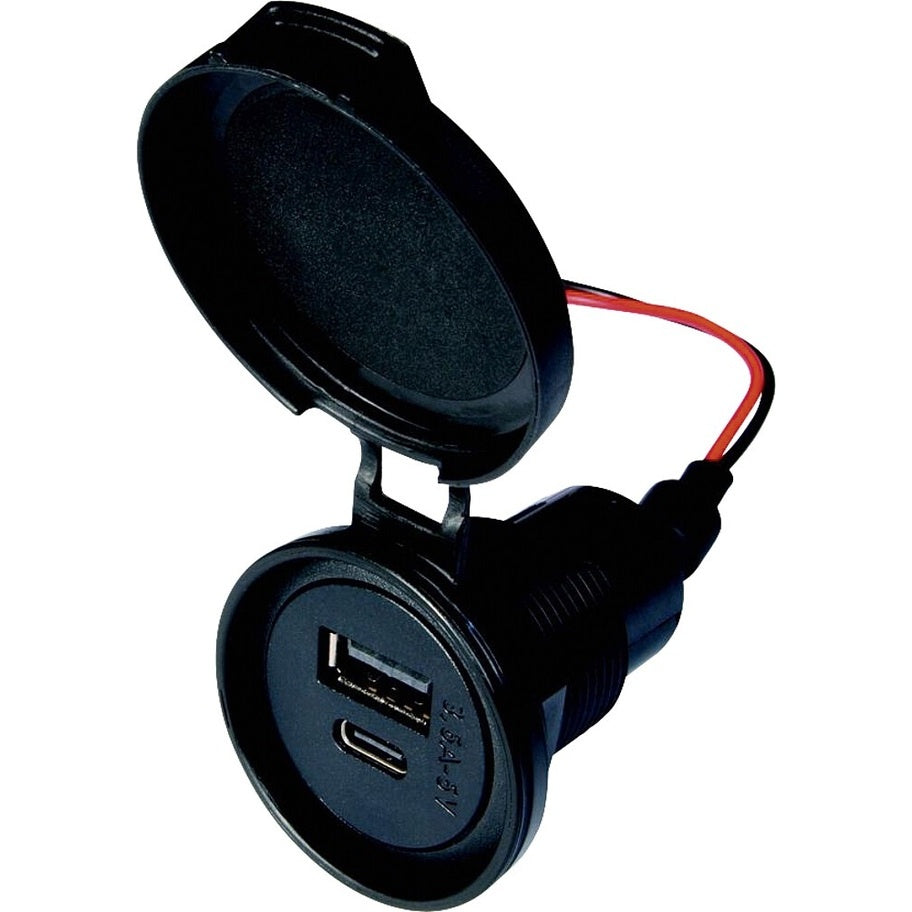 Power USB-C/A Doppelsteckdose PRO CAR IP54