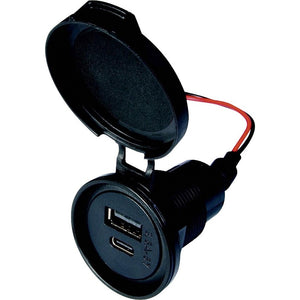 Power USB-C/A Doppelsteckdose PRO CAR IP54