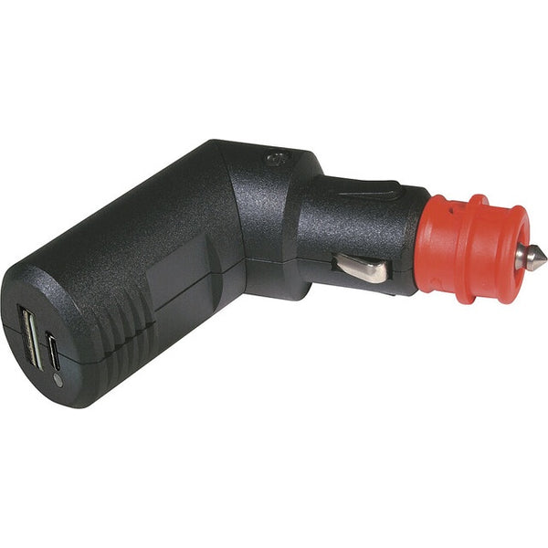 PRO CAR Doppel-USB Winkeladapter 12V auf 5V