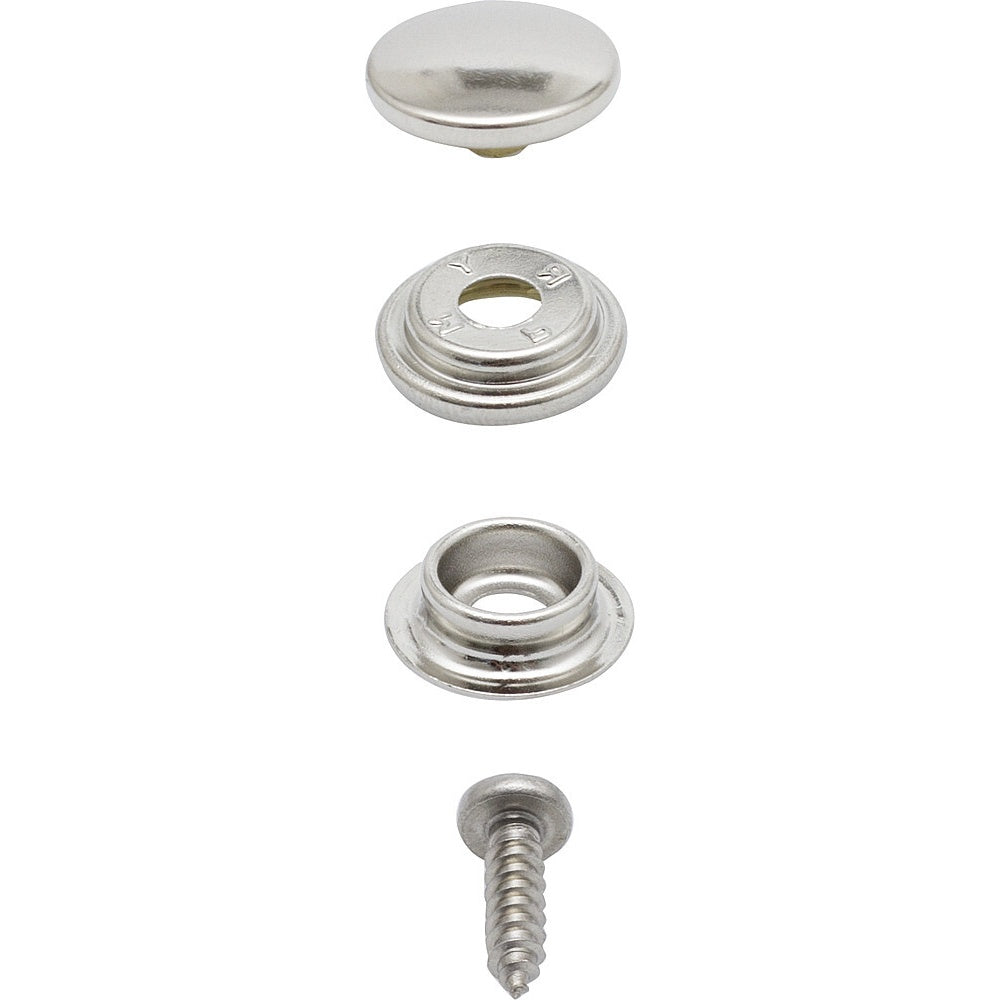 Prym Druckknöpfe Messing vernickelt 15 mm anschraubbar 10 St.