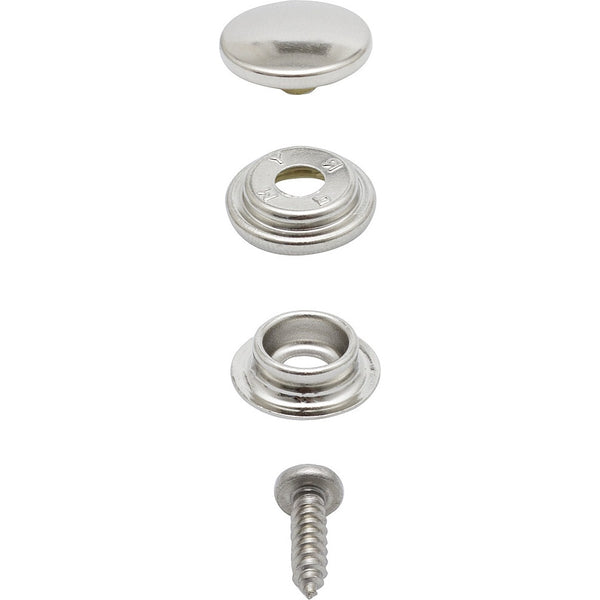 Prym Druckknöpfe Messing vernickelt 15 mm anschraubbar 10 St.