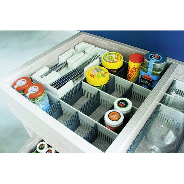 purvario Stauleisten 8-tlg. hellgrau/anthrazit