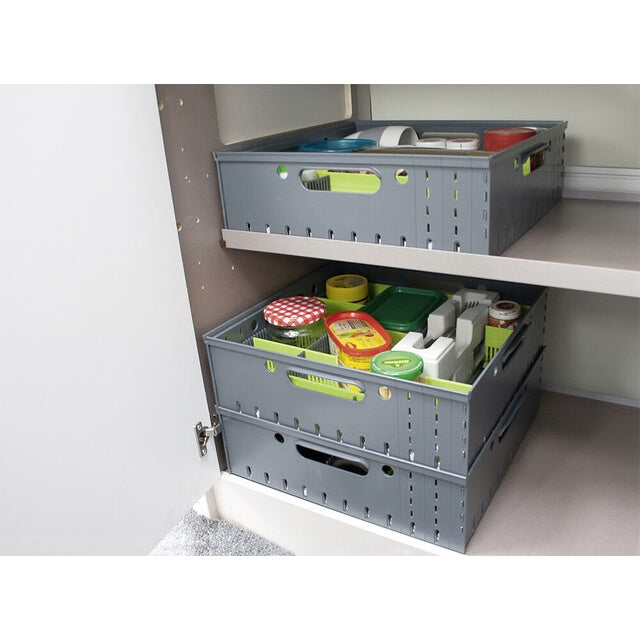 purvario STAUTOWER 3er-Set Stapelboxen anthrazit