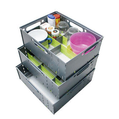 purvario STAUTOWER 3er-Set Stapelboxen anthrazit