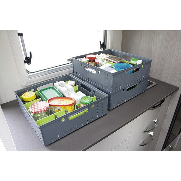 purvario STAUTOWER 3er-Set Stapelboxen anthrazit - 5