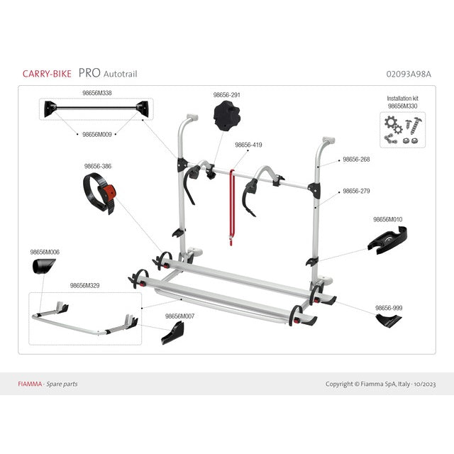 Rack-Holder schwarz für CB Restyling – FIAMMA