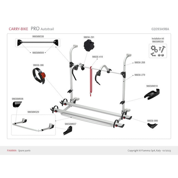 Rack-Holder schwarz für CB Restyling – FIAMMA - 2