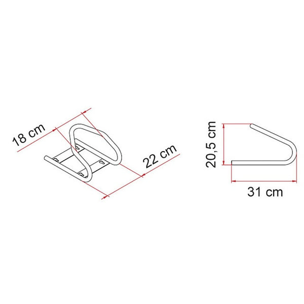 Radhalterung Fiamma für Motorroller vorne - 2