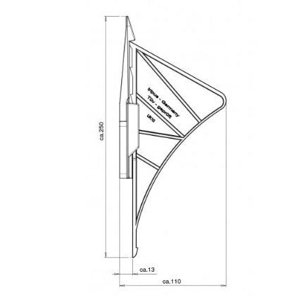 Radkeil tripus schwarz aus Kunststoff – 1 Stück