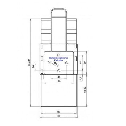 Radkeilhalter tripus schwarz aus Kunststoff - 1 Stück - 2