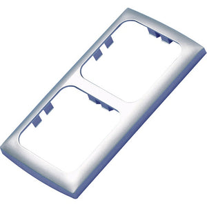 Rahmen 2-fach silber 113x60 mm für Steckdosen - 2