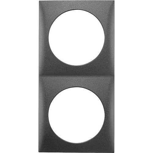 Rahmen Berker anthrazit 2-fach Steckdose